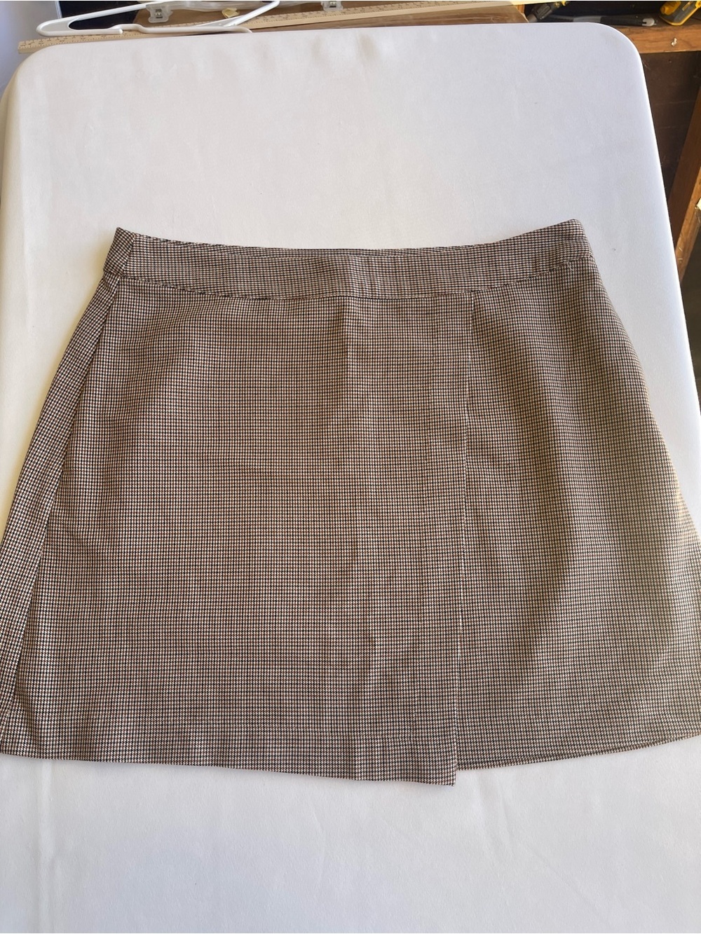 a new day Brown Houndstooth Mini Skirt